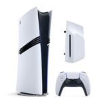 Sony PS5 Pro Konsole in Weiß und Schwarz + Abnehmbares 4K Ultra HD Blu-ray Disc-Laufwerk für PS5