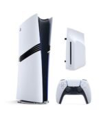 Sony PS5 Pro Konsole in Weiß und Schwarz + Abnehmbares 4K Ultra HD Blu-ray Disc-Laufwerk für PS5
