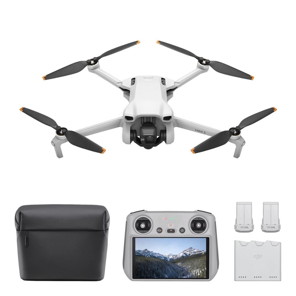 Drone-Dji-Mini-3-Fly-More-Combo-avec-radiocommande-smart-controller-Gris Dji Mini 3 Fly More Combo-Drohne mit grauer Smart-Controller-Funksteuerung – Image 1