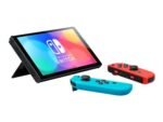 Nintendo Switch (OLED-Modell) mit neonblauen/neonroten Joy-Con-Controllern – Image 2