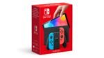 Nintendo Switch (OLED-Modell) mit neonblauen/neonroten Joy-Con-Controllern