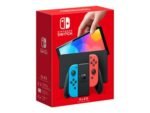 Nintendo Switch (OLED-Modell) mit neonblauen/neonroten Joy-Con-Controllern – Image 3